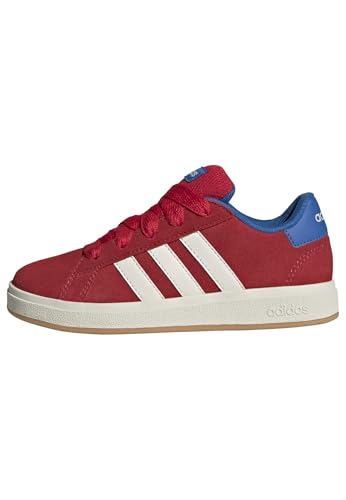 adidas Mixte Enfant Grand Court 00s Shoes Kids, Pure Ruby/Core White/Bright Royal, 32 EU