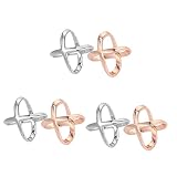 TENDYCOCO 6 Pcs Chemise Châle Robe De Mariée Alliage Boucles En De X Argent Anniversaire Élégant L Pour La Conception Anneaux Lisse Dame Foulard Support Matériel Coin Robe