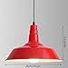 SHUANGZ Bar Red Pendant Light Fixtures Simple and Stylish Kitchen Dining Room Chandeliers Tools Modern Ceiling Lampshade E27 Base 1-Light Adjustable Hanging Light for Dining Room Hallway