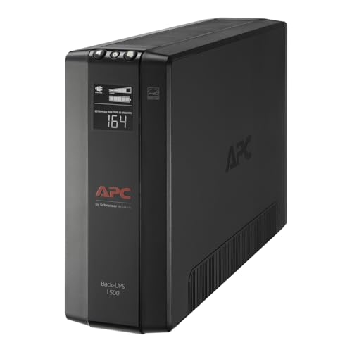 APC UPS Back-UPS Pro 1500VA UPS, 900W Battery...