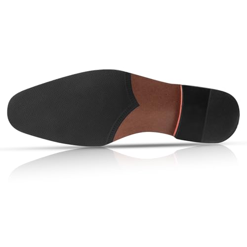 Men Dress Shoes Black and White Wingtip Tow Tone Oxford Shoes3