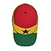 Flag of Ghana Baseball Cap Adjustable Size for Running Workouts and Outdoor Activities All Seasons