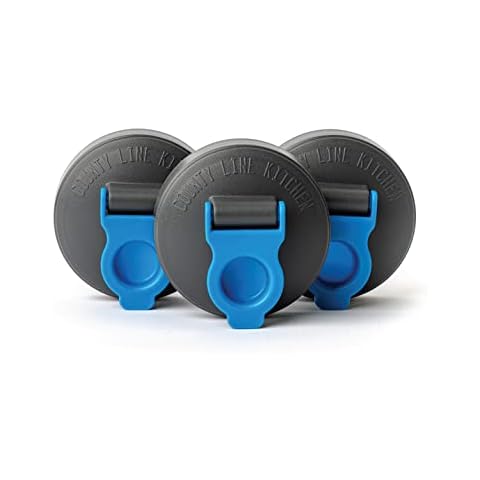 Drink, Pour, Store! Wide Mouth Mason Jar Flip Cap Lid With Airtight, Leak-Proof Seal and Innovative Flip Cap by County Line Kitchen (3 Pack) Cover