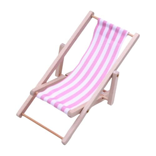 ビーチチェアドールハウス用小さな木製ラウンジャーモデルディスプレイ折りたたみ椅子1:12モデルおもちゃ女の子ドールハウスごっこ遊びグッズドールハウスアクセサリー