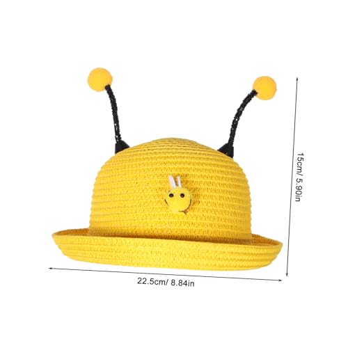 Boy Girl Sun Hat with Uv Wide Brim Beach Cap for Boys and Girls Cute Cartoon Design Lightweight and Breathable Hat for Boys and Girls Yellow2
