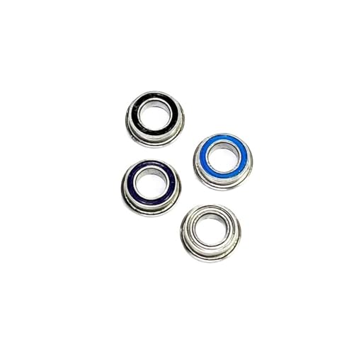 DINGGUANGHE 10pcs SMF85ZZ Miniature Stainless Steel Flange Bearing 5 * 8 * 2.5mm Flanged Ball Bearings (Style : SMF85 Blue Sealed, Size : 5x8x2.5mm)