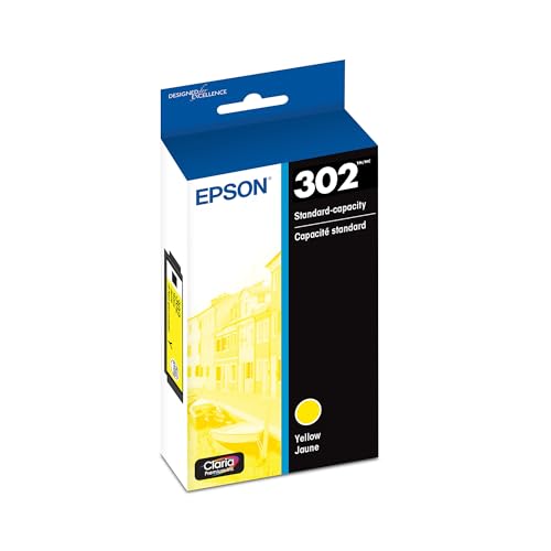 Image of Epson 302 Claria Premium Ink Standard Capacity Yellow Cartridge (T302420-S) Works with Expression XP-6000, 6100