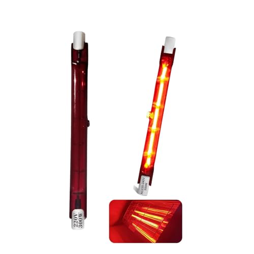 Ampoule Chauffante Infrarouge 300W 118mm, Ampoule Infrarouge Dimmable, Lampe Chauffante Halogène Rubis, Lampe Halogène Quartz pour Chauffage Heatmaster U3, 240V Tubes R7s 300Lm, 10mm Ø, Paquet de 2 Ampoule Chauffante Infrarouge 300W 118mm, Ampoule Infrarouge Dimmable, Lampe Chauffante Halogène Rubis, Lampe Halogène Quartz pour Chauffage Heatmaster U3, 240V Tubes R7s 300Lm, 10mm Ø, Paquet de 2
