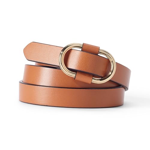 Lands' End Women's Adjustable Skinny Leather Belt