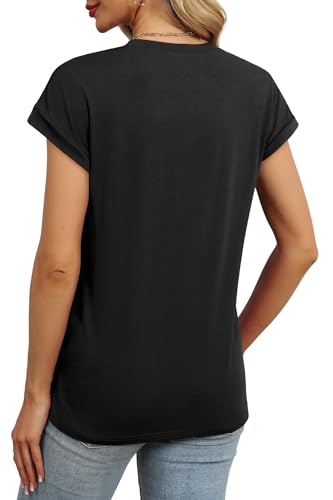 Image of Alaroo Womens Summer Tops Short Sleeve Shirts Crew Neck Cute Trendy Tunic Blouses (S-3XL)