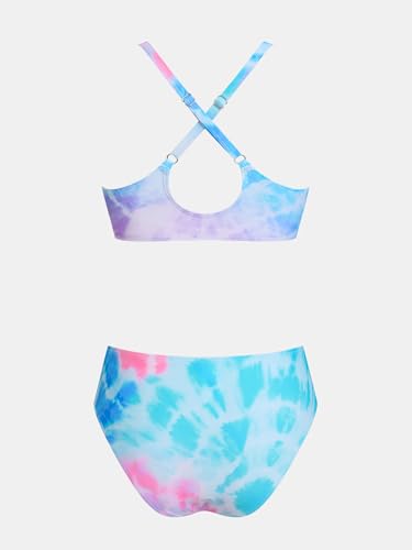 Image of CUPSHE Women's Two Piece Bikini Set Floral Print Knot Bunny Tie