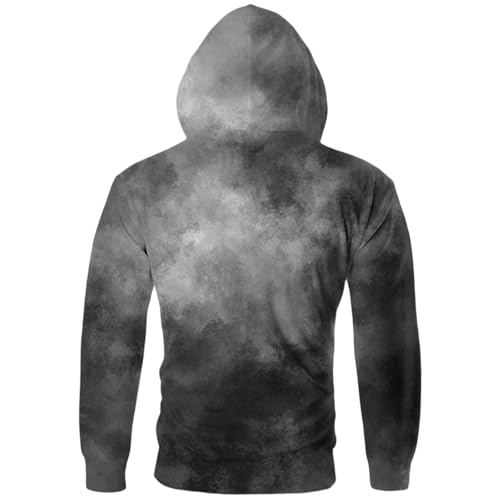 Ymosrh Men's Hoodies, Tie Dye Print Long Sleeve Zip Up Hooded Sweatshirt Pullover with Pocket, M-3XL3