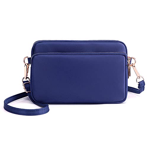 LassZone Small Crossbody Bag for Women Nylon Shoulder Handbags Cell Phone Wallet Purse with Zipper and Adjustable Strap for Ladies