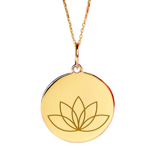 Collier lotus en argent 925 doré, un bijou raffiné de haute qualité