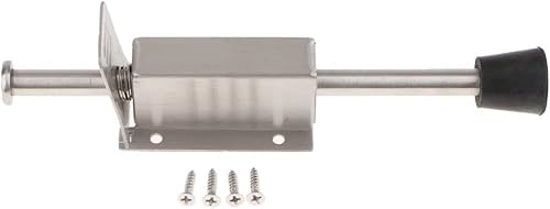Deurstop, Deurstopper, Deurwig Deurstop Kick Down Stopper Deurvanger met, Deurbevestiging, Zilver, 25cm (Color : Silver, Size : 20cm)