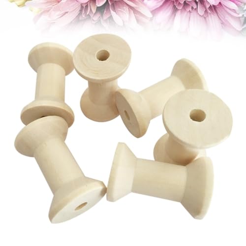 Rodillo de bobinas de madera natural pulida para artes creativas MAGICLULU 7