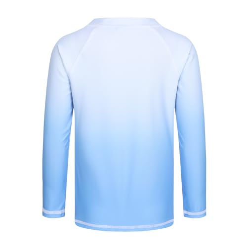Image of Girls Long Sleeve Swim Shirt Rash Guard for Girls One Piece Bathing Suits with UPF 50+ Sun Protection 3-16 Years