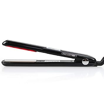 Hair Care Ultrasonic Infrared Hair Straightener with LCD Display, Cold Flat Iron Hair Treament Styler, Recovers Damaged Hair, Infrared Hair Straightener Ceramic Flat Iron, Dual Volatge (Black)
