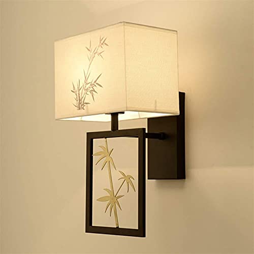 Lampe de chevet en bambou pour chambre à coucher zen et moderne