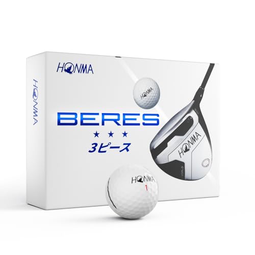 Honma BERES 3S Golf Balls, Long Distance with High Speed,3 Layer with Surlyn Cover‌,Soft Golf...