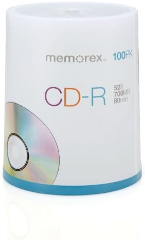 Memorex 700MB/80-Minute 52x CD-R Media 100-Pack Spindle