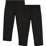A2Z 4 Kids Boys Plain Jet Black School Uniform Pants Pull Up Regular Fit School - Boys UF Pant Jet Black 2 Pack 9-10