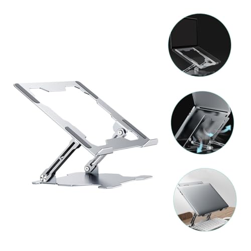 Soporte ajustable de aluminio para laptop color plata miniatura 5