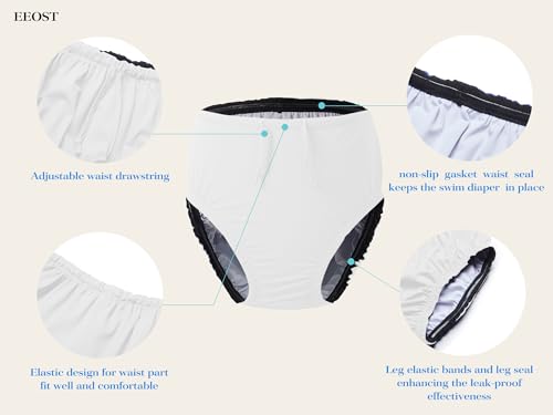 Image of Youth Special Needs Reusable Swim Diapers Swimwear for Incontinence | Unisex reusable swim diaper with waterproof leakproof protection for incontinence special nedds