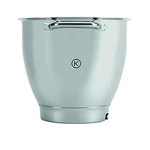 Kenwood Mixing Bowl, Stainless Steel Bowl Chef Elite Food Processor Accessories Stainless Steel Bowl Titanium XL SS Bowl 6,7 Liter Silver