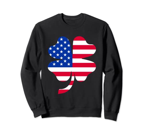 St Patrick's Day Irish American Flag - Quadrifoglio regalo Felpa