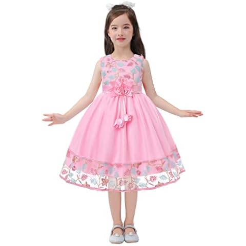 Cichic Elegant Formal Dress Pink Princess Dresses for Girls 5-6 Years Old Cover