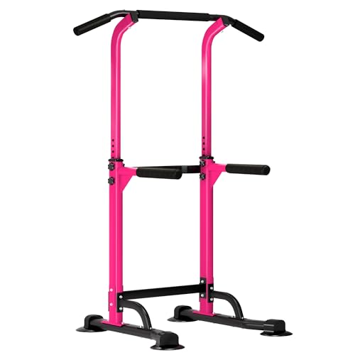 SDHYL Power Tower - Estaciones de inmersión con barra de dominadas, altura ajustable, entrenamiento abdominal, entrenador de espalda para principiantes, profesionales, entrenamiento, fitness, color