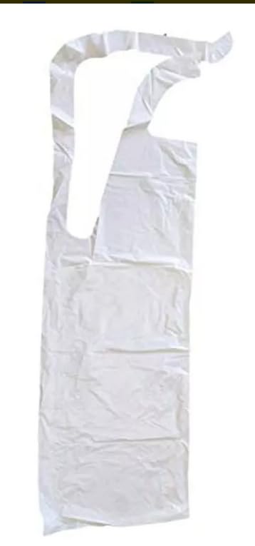 BALSAT Delantal Desechable de Polietileno 1250x800x0.08 cm | Protege Ropa en Ambientes de Trabajo, Alta Resistencia, Hipoalergénico y Económico | Azul o Blanco