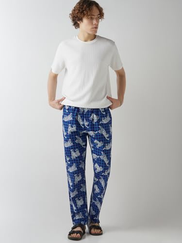 Image of Bewakoof Men's All Over Printed Regular Fit Poplin Cotton Pyjamas