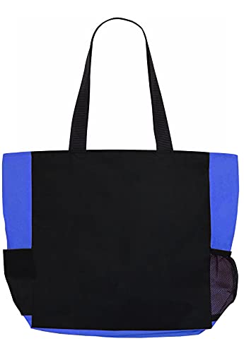 Fight Like a Girl Knockout Dakota Tote Bag Colon Rectal Cancer Awareness Gift for Survivors Women Chemo - Blue - Thumbnail 2