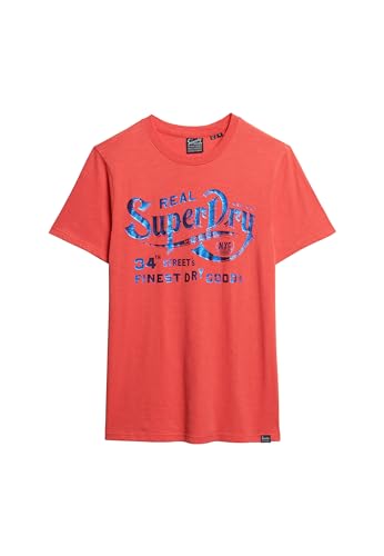 Superdry Mens Workwear Metallic Graphic T-Shirt, Sodapoprot structured, XXL