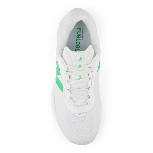 New Balance Men's FuelCell 996 V6 Tennis Shoe, White/Green Apple, 10.5 Wide