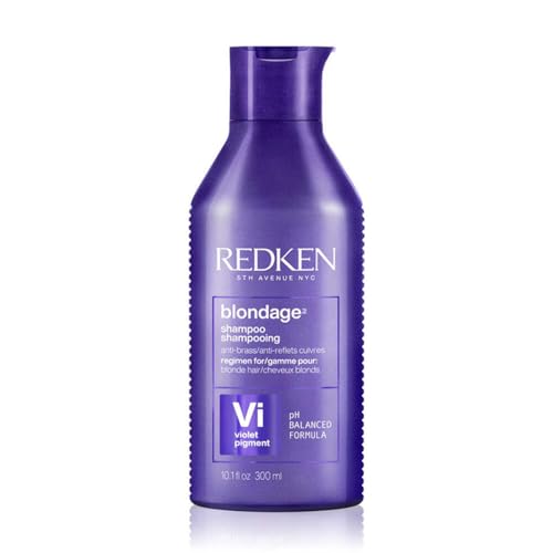 Redken Shampoo Color Extend Blondage, Neutralize tons amarelados e indesejados,Hidratação e brilho, Enriquecido com pigmento Ultra Violeta, Para cabelos loiros, 300ml