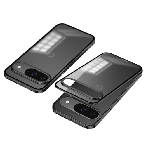Coque Google Pixel 7 Pro rigide pare-chocs métal protection arrière transparente noire