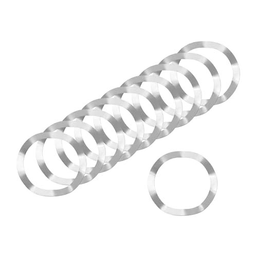 uxcell Wave Spring Washer, 20Pcs 2.01"x1.61"x0.01" (ODxIDxT) - 304 Stainless Steel Curved Washer for Screw Bolt, Wave Washers Gaskets for Machinery (Silver)