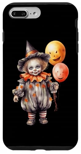 Cute Halloween Clown With Pumpkin Balloons スマホケース iPhone 7 Plus/8 Plus 用