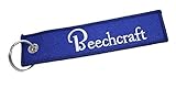 Beechcraft Pilot Aviation Key Chain - Beechcraft - Woven Key Tag - Aircraft Airplane Beech