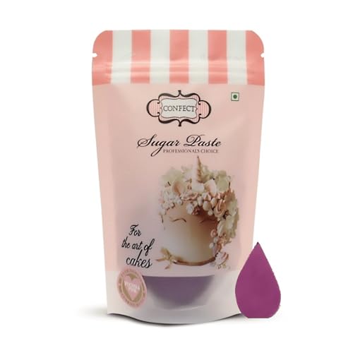 Image of Confect Sugar Paste | Edible Sugar Paste | Fondant for Cake Decoration | Chef's Choice for Cake Decorating (250g (Pack of 1), Fuchsia Pink