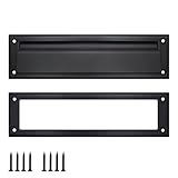Ausolous Mail Slot for Door, 13'×3.6' Heavy-Duty Iron Door Mail Slot with Pre-Drilled Holes & 8 Screws...