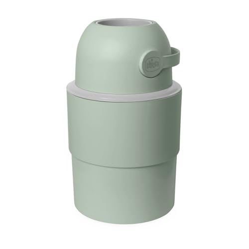 Chicco Contenedor para pañales Compacto con Control de Olores, Desecho de Pañales, Cubo Contenedor Plegable y Ahorrador de Espacio, Poco Voluminoso, No requiere Recargas, se Usan las Bolsas Normales