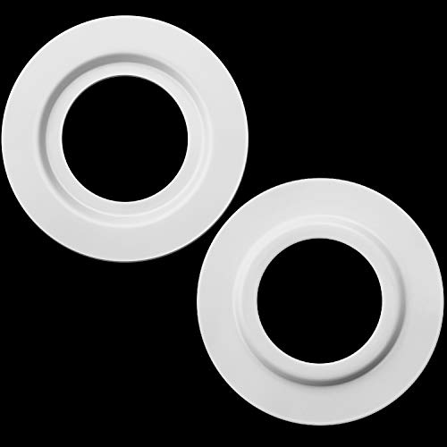 Preisvergleich Produktbild Reduzierring für Metalllampenschirm für ES / E27 bis BC / B22 Plattenleuchte Adapterkonverter für Lampenschirmwaschanlage (Weiß, 2 Stück)