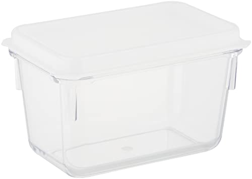 石川樹脂工業 業務用 保存容器 透明 食品用 密閉容器 クリア フードボックス コンテナ 本体フタセット 0.55L 125×74×80mm 食洗機対応 プロ仕様 飲食店用 キャンプ アウトドア 中の食材がよく見える。 本体: トライタン フタ:ポリエチレン 日本製