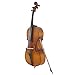 LYKOS 4/4 Acoustic Cello + Case + Bow + Rosin Wood Color Beautiful Varnish Finishing (Matte Golden)