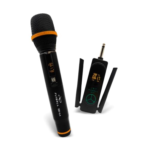 Image of FLYBALL UHF Wireless Microphone with Dual Antenna Receiver | Professional Handheld Mic for Karaoke, Stage, DJ, PA System, Church & Events (SLM 520 VLA)