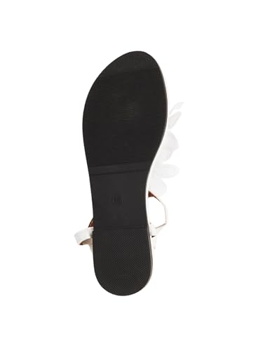 GORGLITTER Women's Flower Thong Flat Sandals Floral Open Toe Ankle Strap Vacation Beach Flats Shoes4